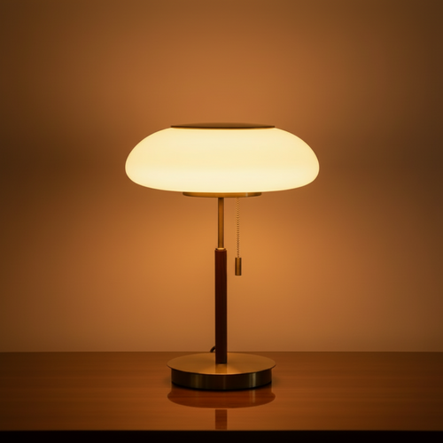 OPALYS – Lampe de Bureau Vintage en Verre Blanc