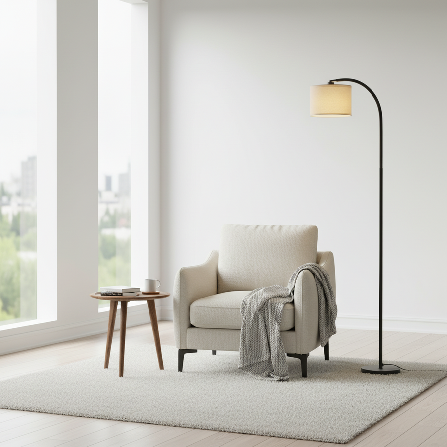ORELA – Lampadaire Liseuse Orientable en Lin