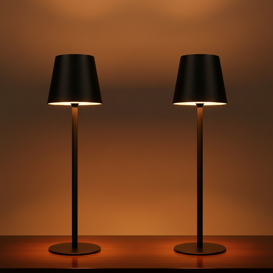 DUOLYS – Lot de 2 Lampes de Table Rechargeables IPX7