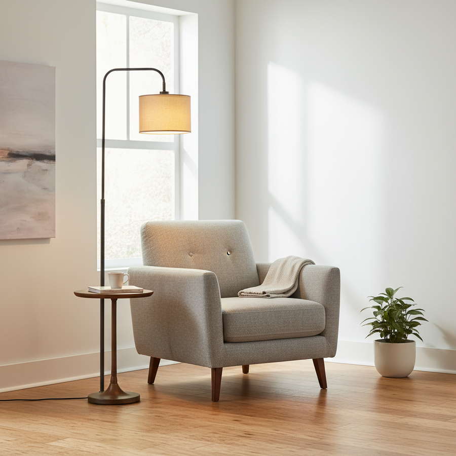 LINDA – Lampe de Chevet Scandinave en Lin