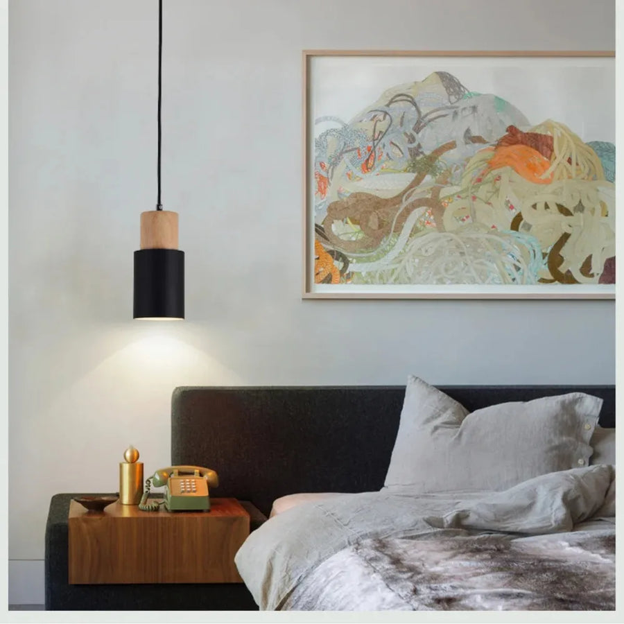 BOREA – Suspension en Bois Naturel et Aluminium