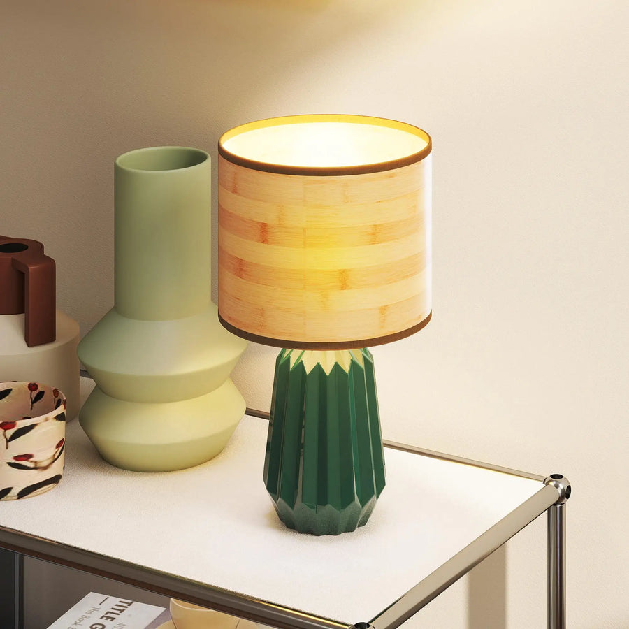 OLIVA – Lampe de Chevet Céramique et Abat-Jour en Lin