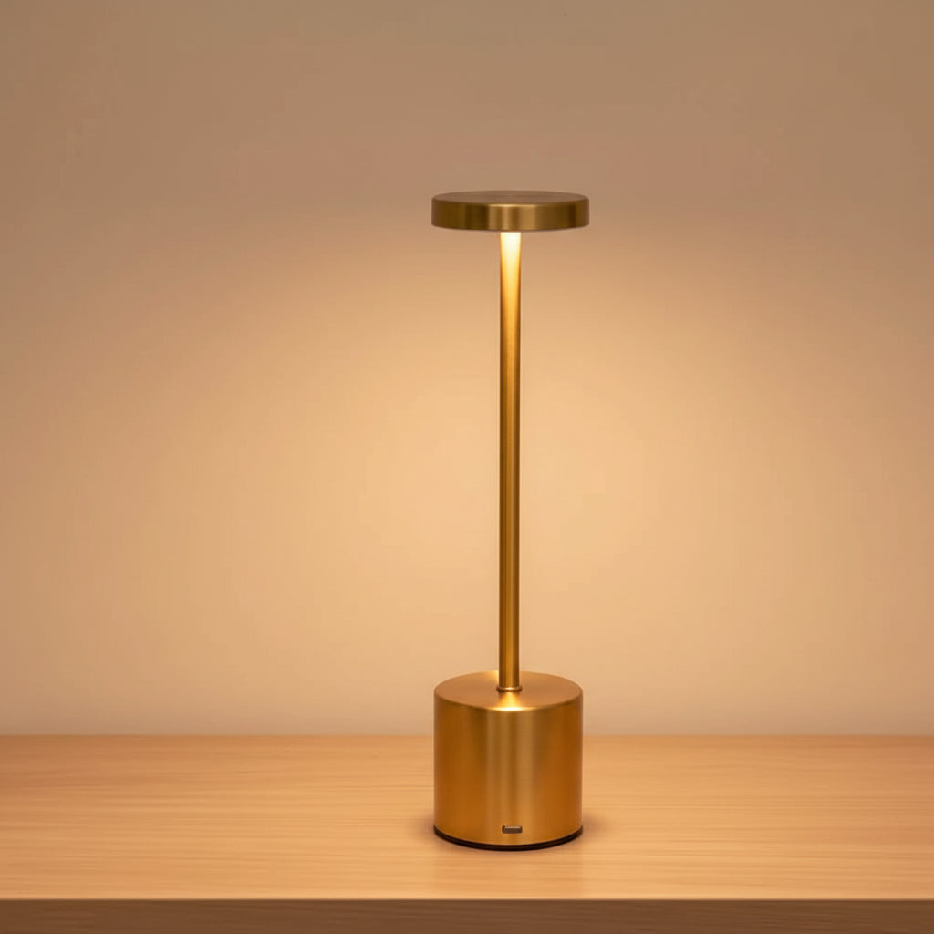 AMBRA – Lampe de Table Tactile Rechargeable Dorée
