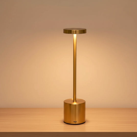 AMBRA – Lampe de Table Tactile Rechargeable Dorée