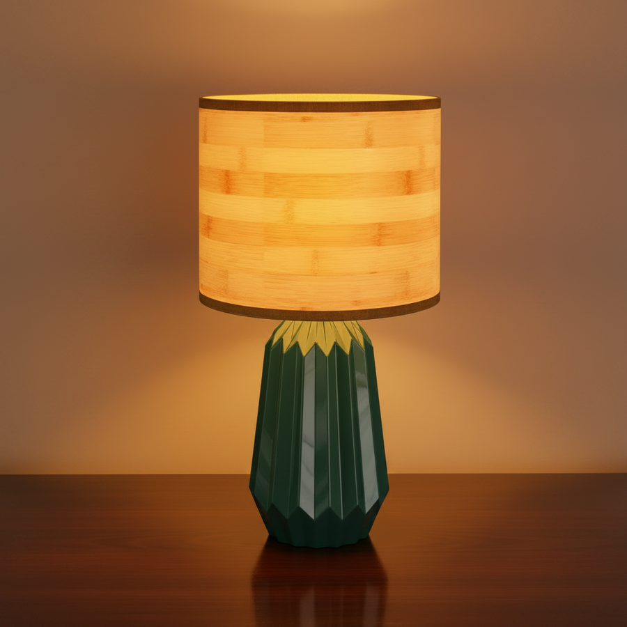 OLIVA – Lampe de Chevet Céramique et Abat-Jour en Lin