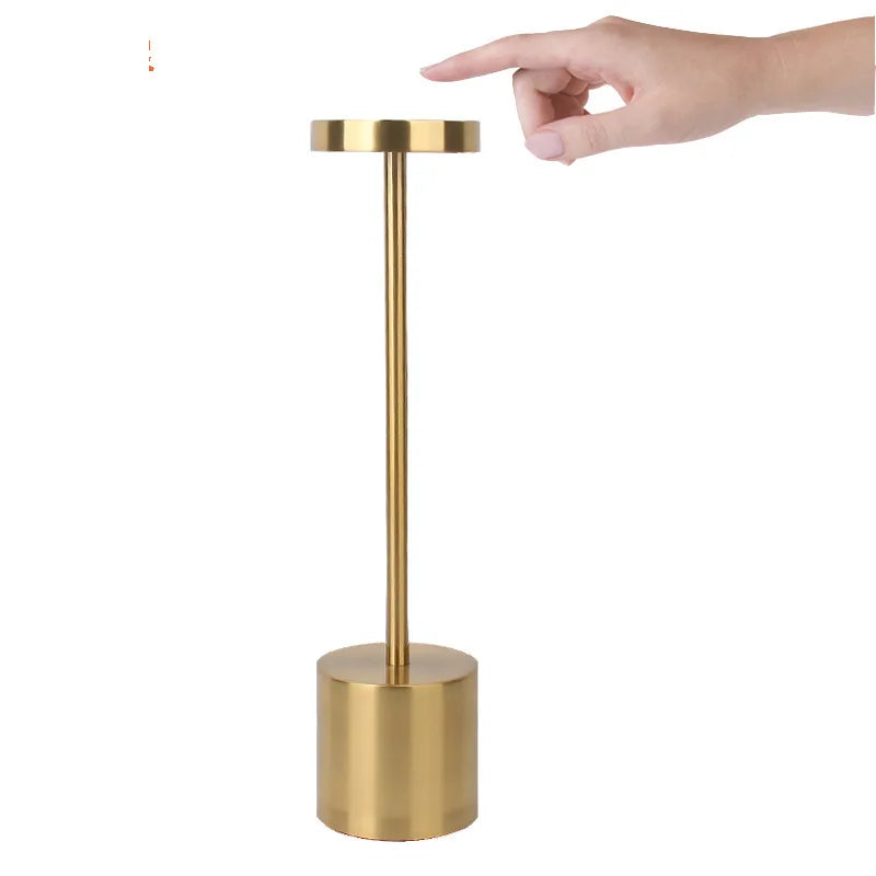 AMBRA – Lampe de Table Tactile Rechargeable Dorée