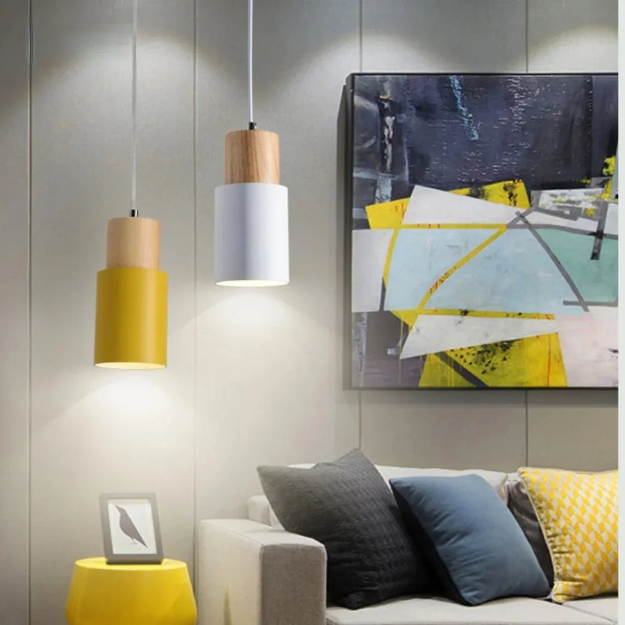 BOREA – Suspension en Bois Naturel et Aluminium