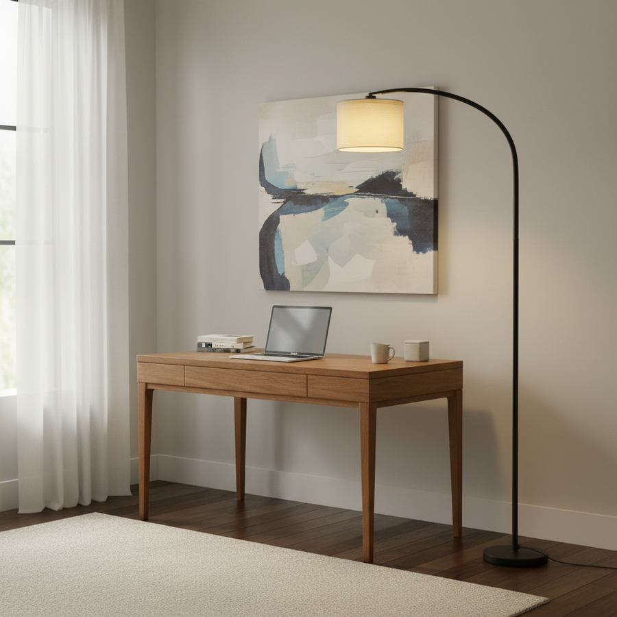 ORELA – Lampadaire Liseuse Orientable en Lin