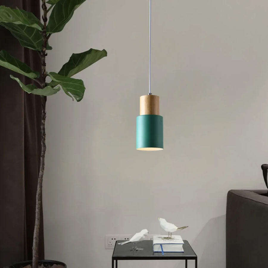 BOREA – Suspension en Bois Naturel et Aluminium