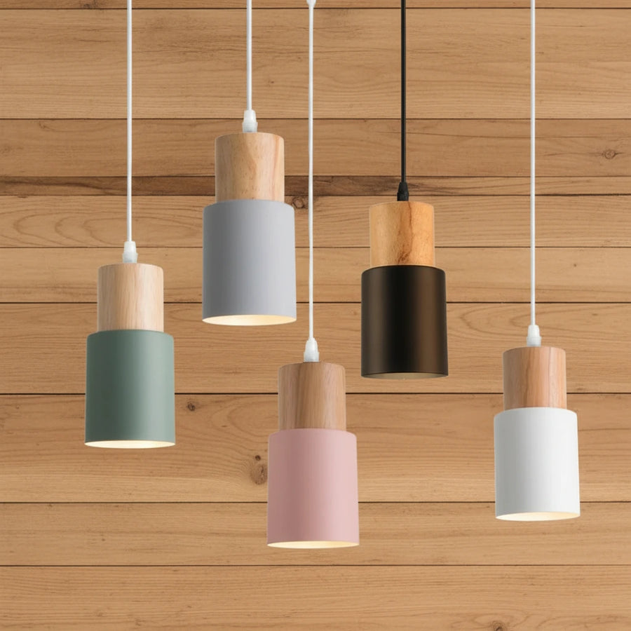BOREA – Suspension en Bois Naturel et Aluminium